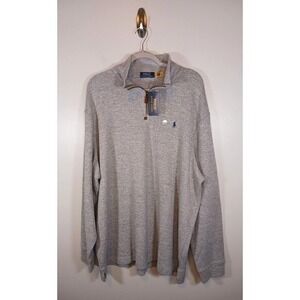 Polo Ralph Lauren Estate Rib 1/4 Pullover Gray Size XXL NWT